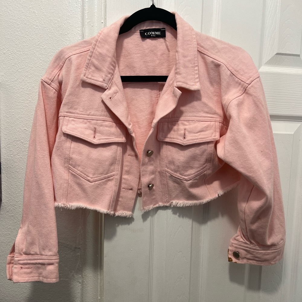 Pink Jean Jacket S